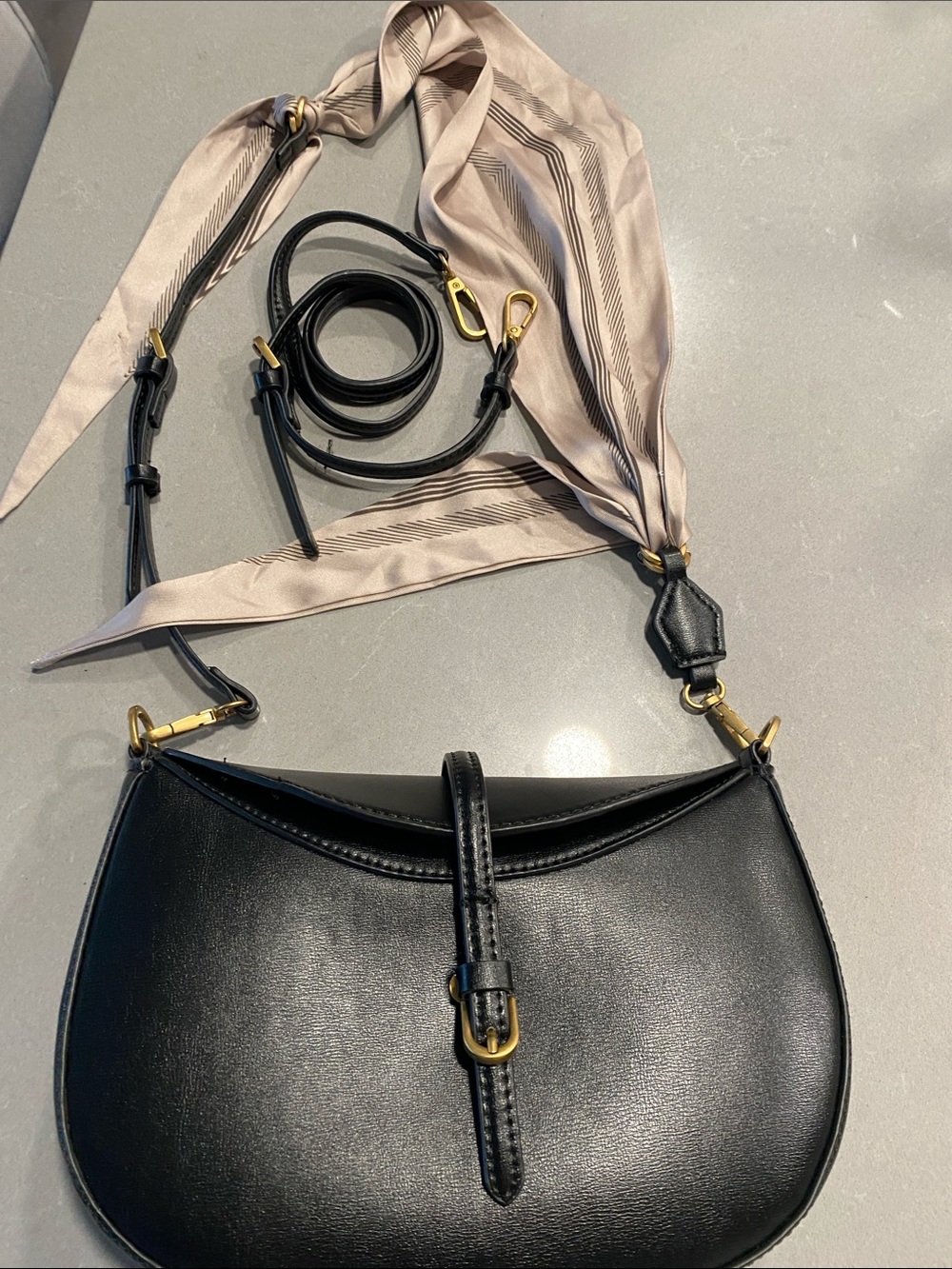 Zara Bag Interchangeable Scarf Strap NWOT Bloggers Fave